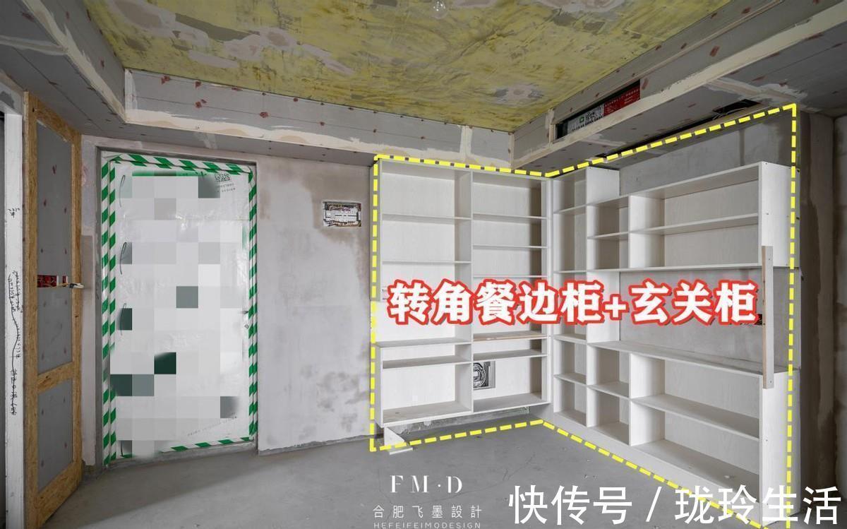 装修|玄关+餐厅,这次真找到装修妙招,只装一个转角柜,收纳完全够用