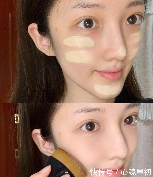 妆容 为何画底妆时要使用粉底刷起初不以为然，看到效果后却恍然明了！