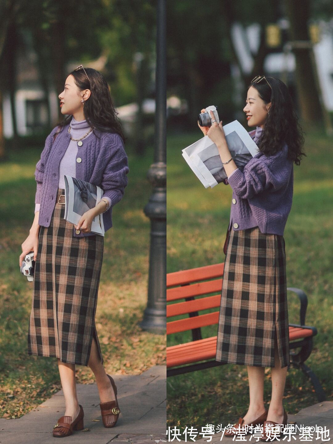 nicole 今秋火了一种穿法:叫“毛衣+毛衣”,温暖又时髦,谁穿谁美