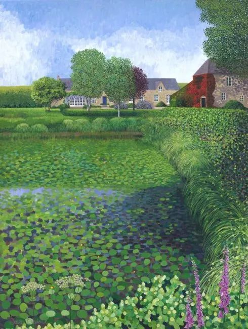 l她的画只用点,点了11年,点出了美到窒息的花园!