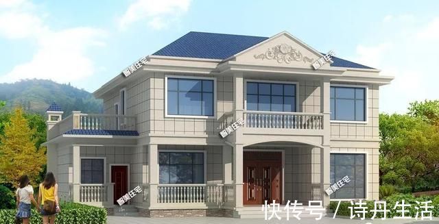 蓝瓦|25-30万可盖得别墅，厨房空间大带土灶，这样设计实用接地气