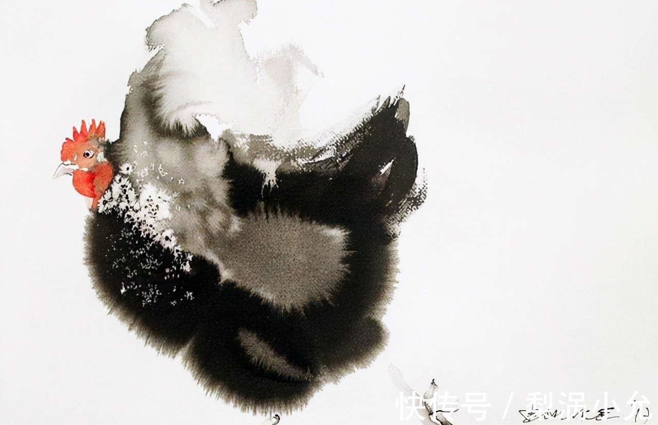 麦穗!水墨是中国传统绘画,老外用它画动物——别说另有一番意境