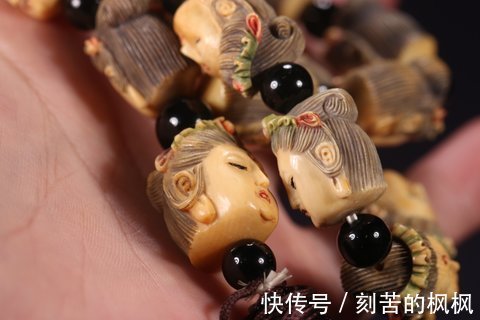 观音!老牙彩绘观音佛首手持