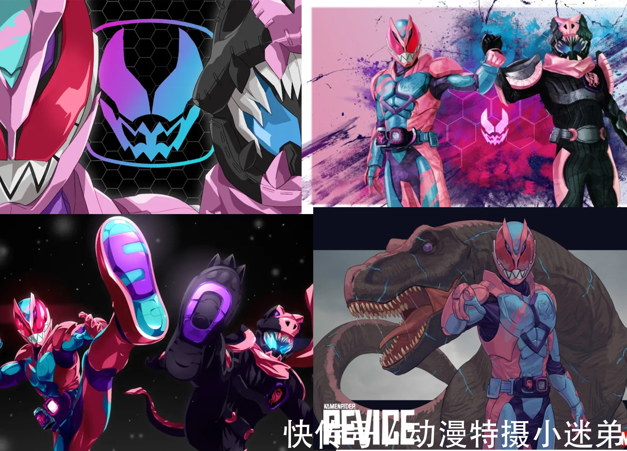 奥特曼|黑化的假面骑士利维出现,奥特曼造型的利维和维斯,也被绘制了