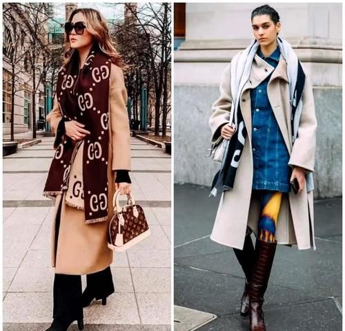  大衣|穿大衣时、如何才兼顾温度和时髦？配围巾，冬天的高级就靠它了