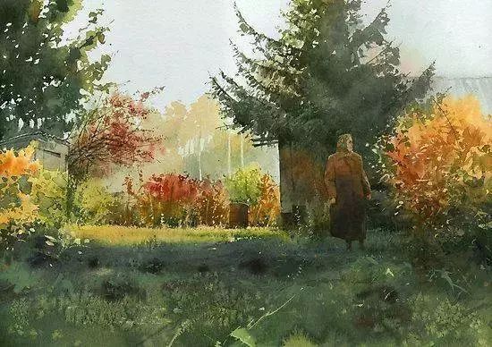 风景&轻盈、通透的谢尔盖.库尔巴托夫风景水彩画