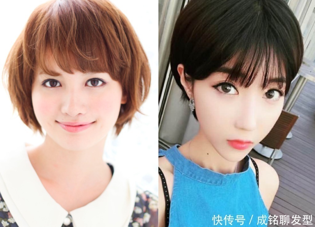 空气刘海|圆脸女生千万别剪齐嘴短发,尽管显脸瘦也很时尚,不适合也是白搭