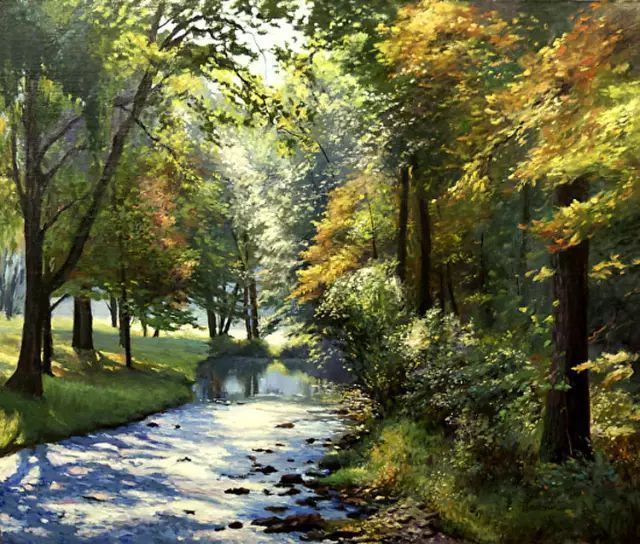 油画#加拿大画家Lili Anne Laurin的风景油画,在形色光影中倾洒出绝美风景