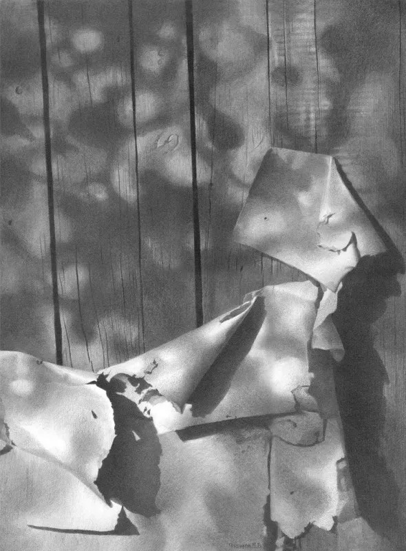 素描#乌克兰画家丹尼斯·切尔诺夫-头像、静物素描