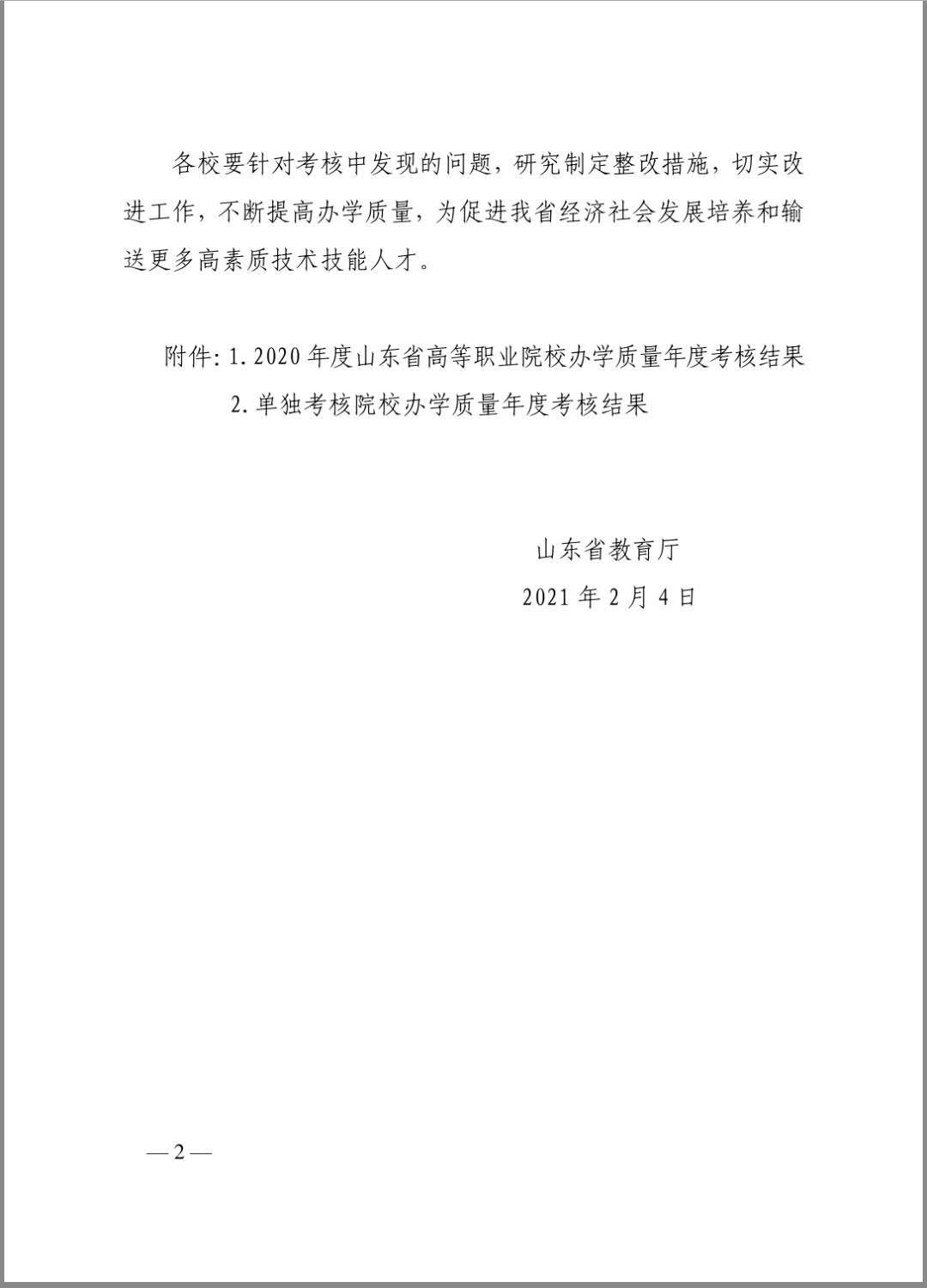 这19所院校A等次！山东2020年高职院校办学质量考核结果公布