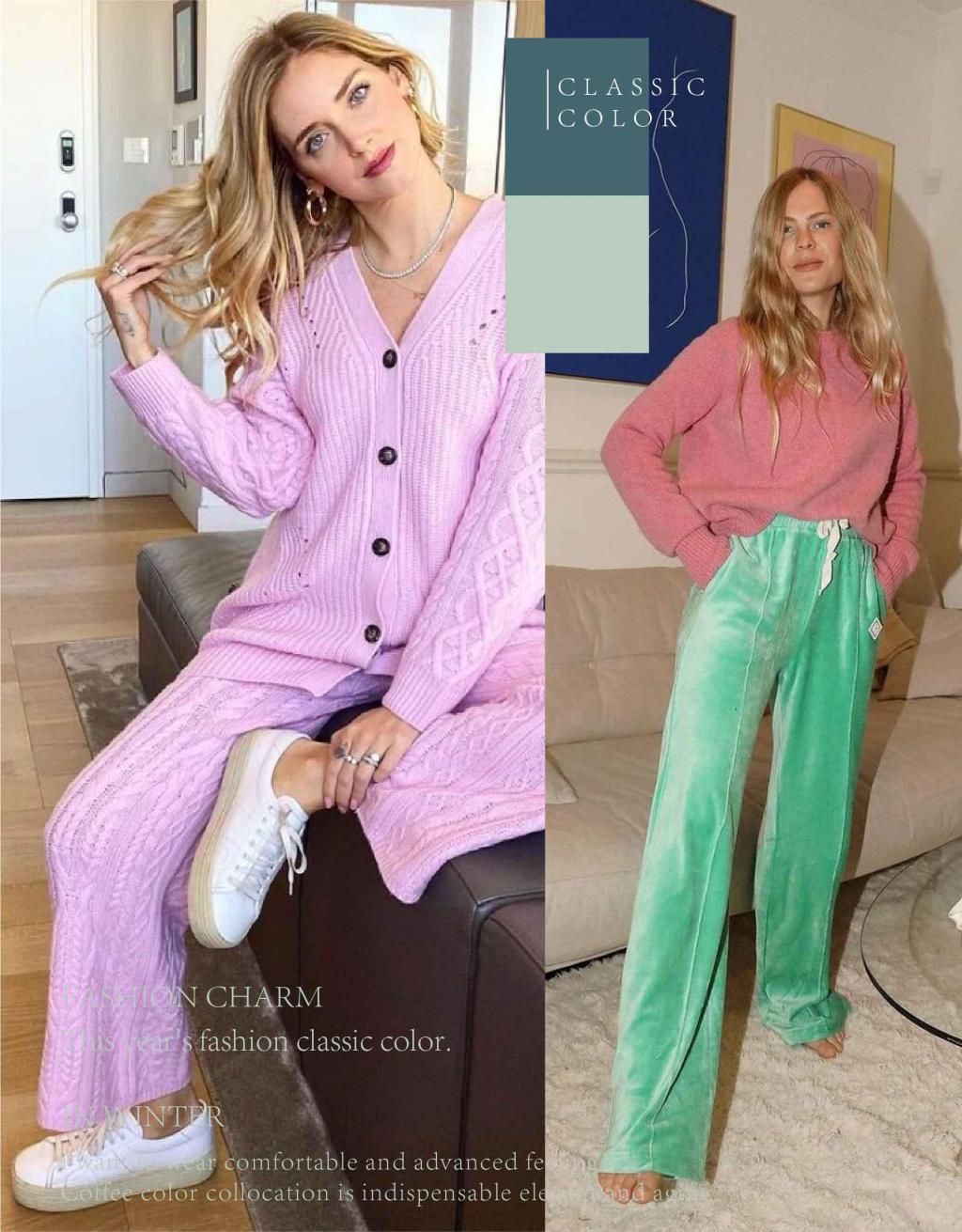 开春赶紧告别黑白灰，彩色毛衣有春日feeling，减龄又清新