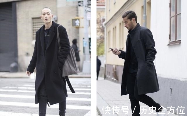 亮色系 男生黑色大衣百搭时髦，掌握4种配色方式，搭配酷帅利落又不单调