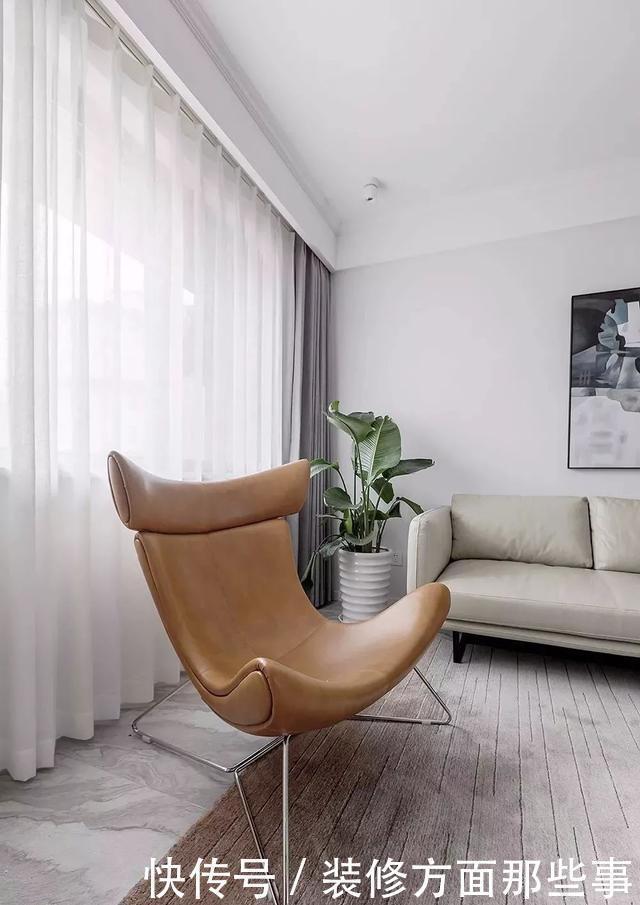 效果图|160㎡简约风格装修效果图，书房长虹玻璃折叠门