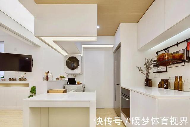 客厅|爆改60㎡旧房，住六人还很宽敞！配合可变家具，秒变大空间