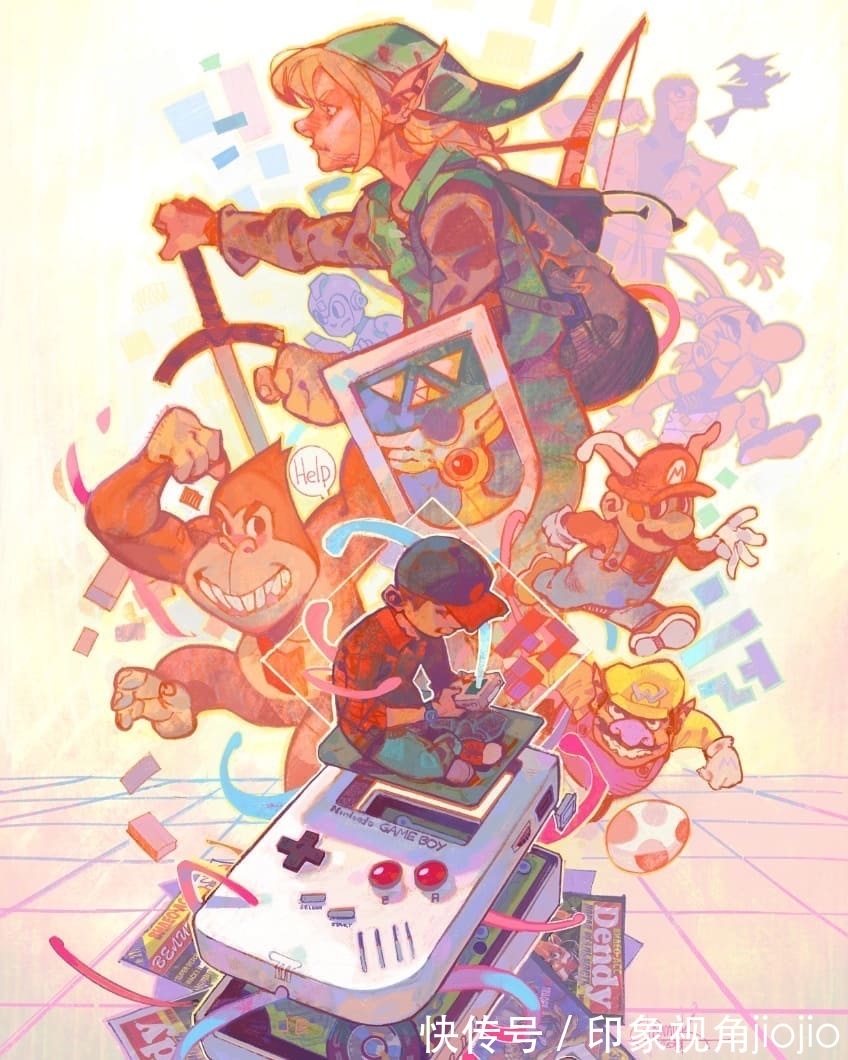 插画@耐人寻味的浮生绘影,充满强烈的美漫元素,有着吸引人的魄力