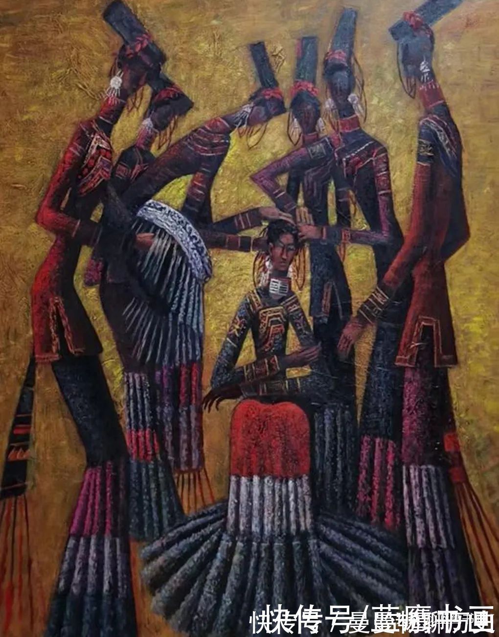 聚焦|毛长林的绘画作品,聚焦少数民族题材,给人别具一格的艺术享受