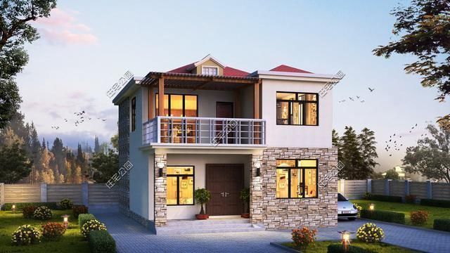 占地面积|面宽8米造价20万起,2020农村自建房,这3套户型最适合咱老百姓