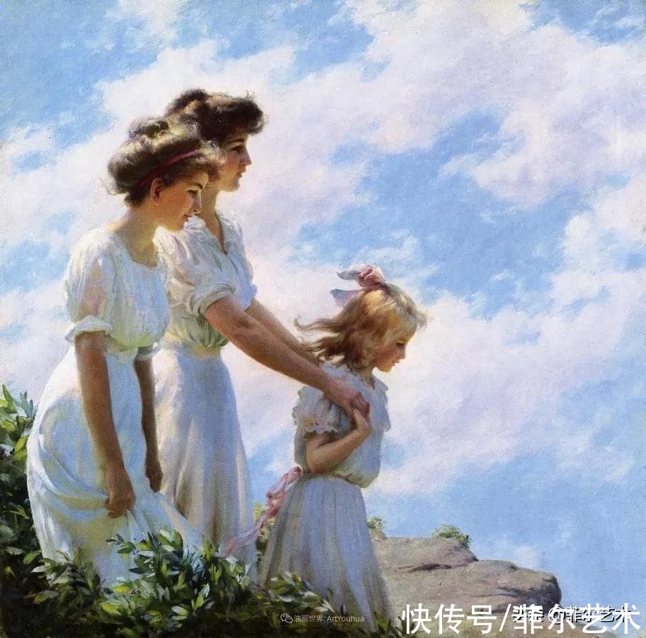 curran#美国画家画笔下的女人，犹如春天的茉莉花，清香、娇艳而不失典雅