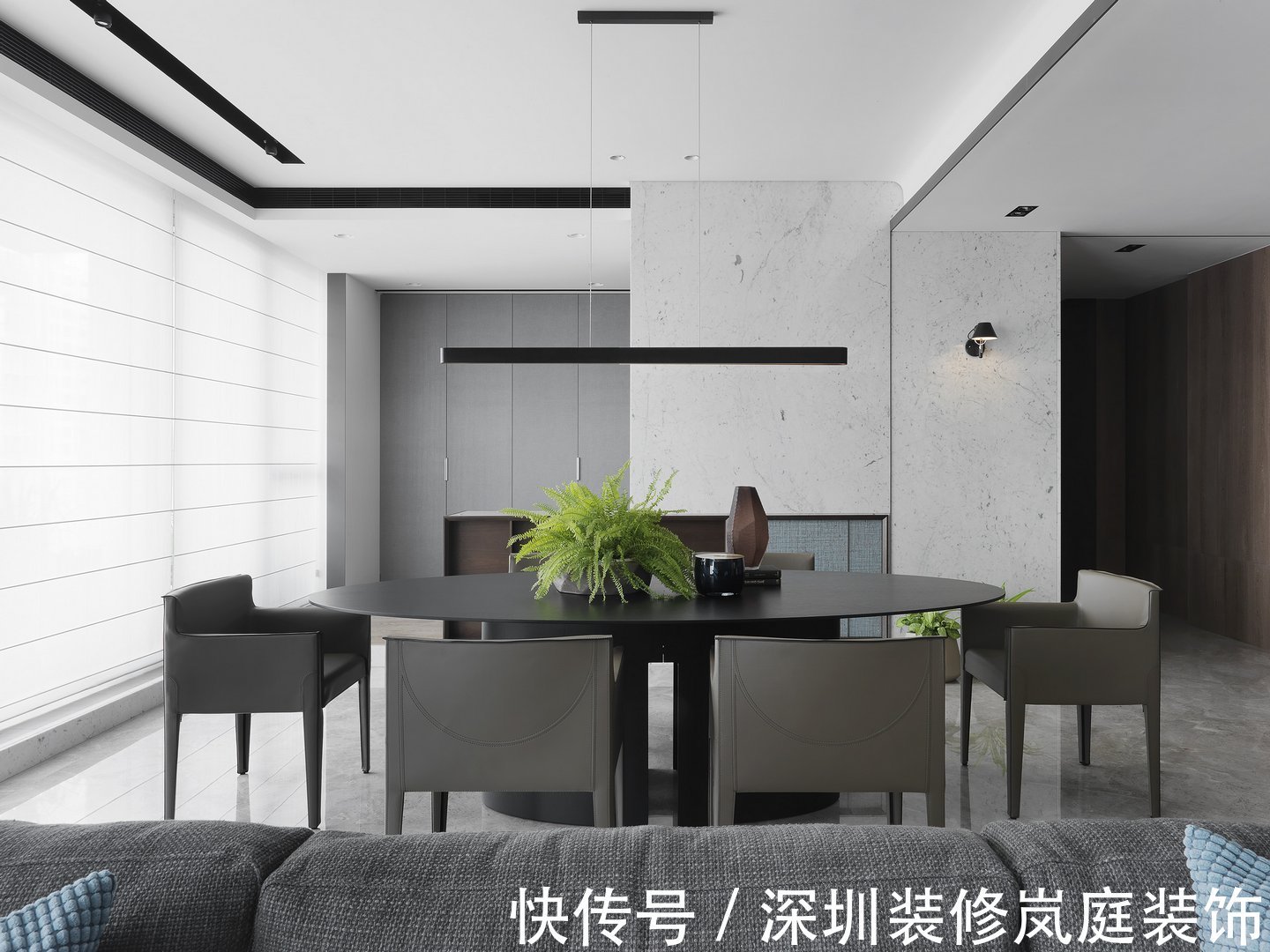 暖色调|深圳装修:豪方天际118㎡现代简约,暖色主调,空间硬朗有个性