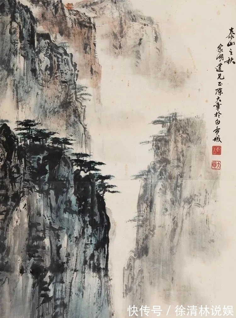 齐白石!气势如虹的山水画,壮观!