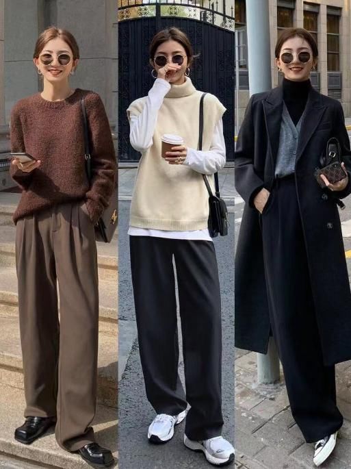 一条阔腿裤演绎冬季的所有时髦，学时尚博主这样穿，帅气又显腿长