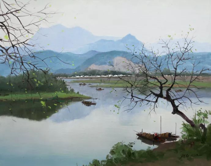 笔触|国画意境,油画笔触——石建都 笔下清新唯美的诗意油画