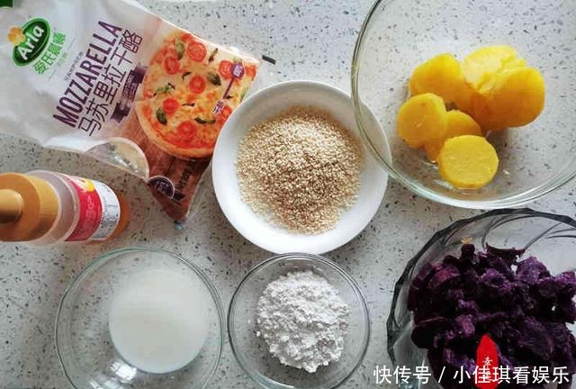 用薯泥制作甜品，过年的时候与家里的小孩一起动手，乐趣多多