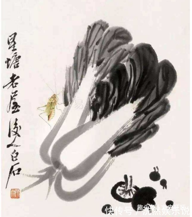 齐白石$齐白石想不花钱,用一幅画的白菜换一车白菜,菜贩你想得美