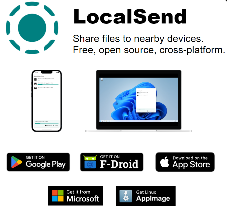 局域网文件互传工具LocalSend,秒杀微信和 QQ 的神器,简直办公必备啊!-423下载站