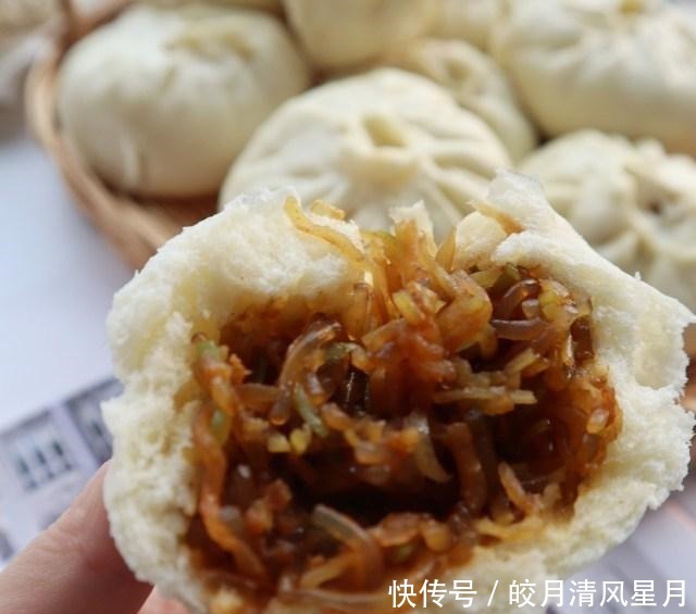 比肉还好吃的白萝卜粉条素包子,松软馅大