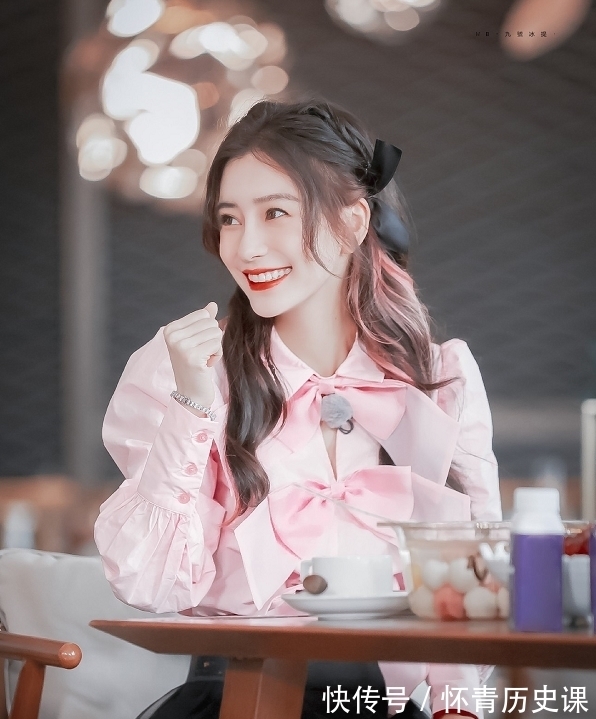 部落|angelababy《跑男》新路透，部落公主造型超清新，这是绿色少女吧