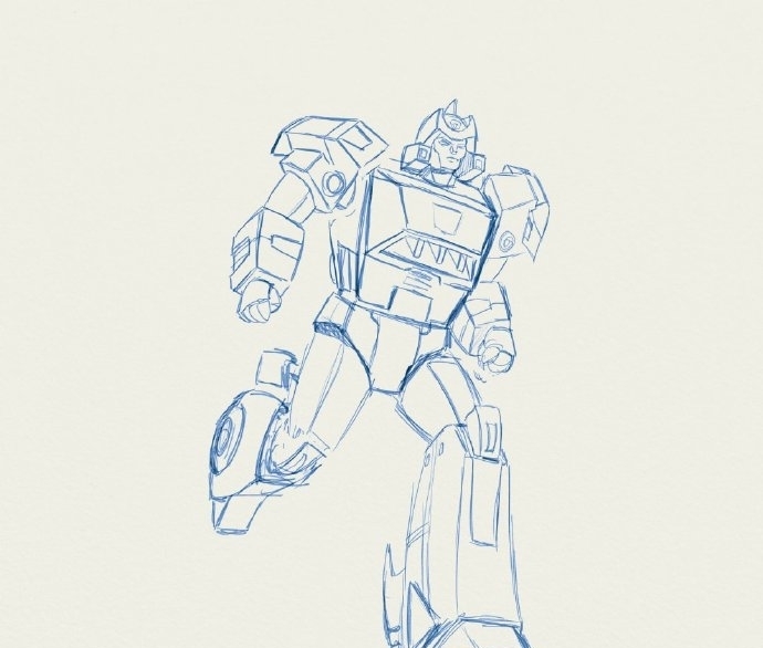 线稿|变形金刚纪念版封面设计线稿