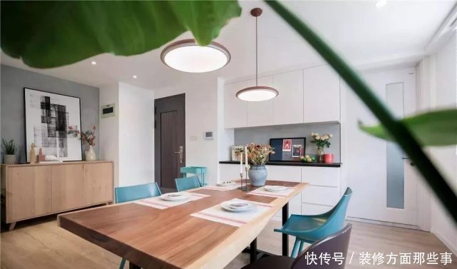 北欧|87平北欧混日式风将客厅打造舒适的家庭影院,阳台设计成品茶区