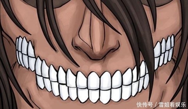 进击的巨人|进击的巨人：智慧巨人的嘴部特写，从进击到始祖，艾伦牙齿和脸型变了