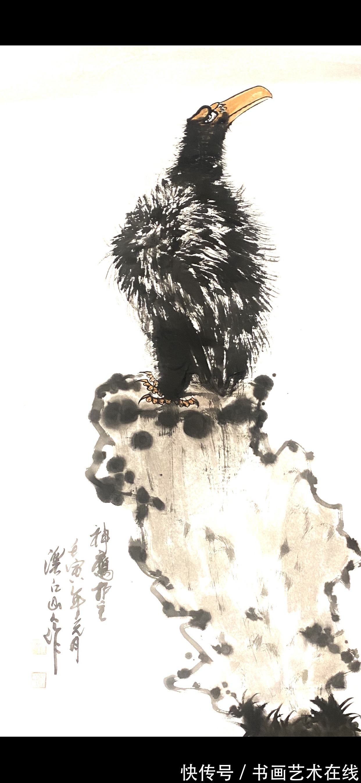 国画&著名国画大家朱祖国,以鹰画而闻名于世,受到众多名家称赞