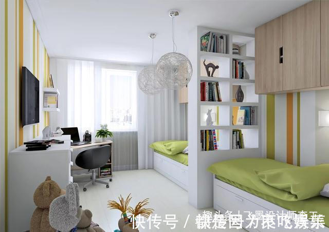 二胎|家有二胎别做上下铺,一个柜子分成2张床,上方打个吊柜完美收纳