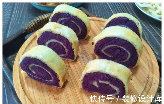 鸡蛋饼|入秋后,多用紫薯做早餐,软糯奶香,一口一个真香