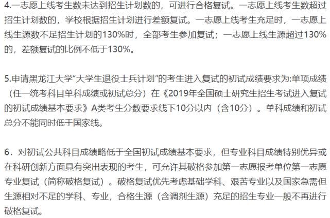 教育部|黑龙江大学19~21年考研复试分数线