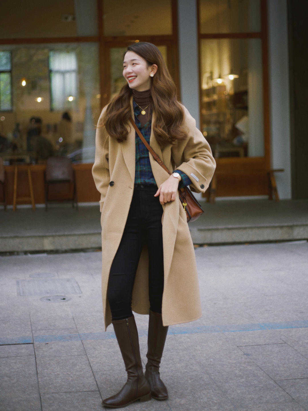 小姐姐|今年流行穿长不穿短,试试这件“及踝大衣”,让你轻松变成大长腿