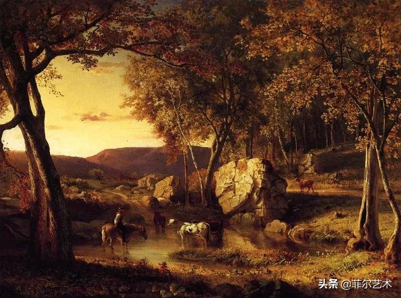 风景|美国新风景画派的先驱画家乔治·英尼斯漂亮的风景油画作品欣赏