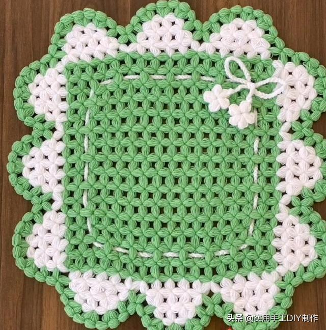 新手#「针织作品」32款只用到一种针法织出来的美垫子,新手留存备用