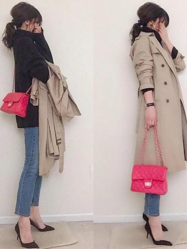 卡其色风衣的N种搭配，矮个子日本博主私服示范，提升衣品很简单