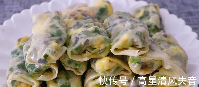 干面粉|4个鸡蛋1把韭菜,教你早餐新吃法,简单快速营养,比韭菜盒子还香!