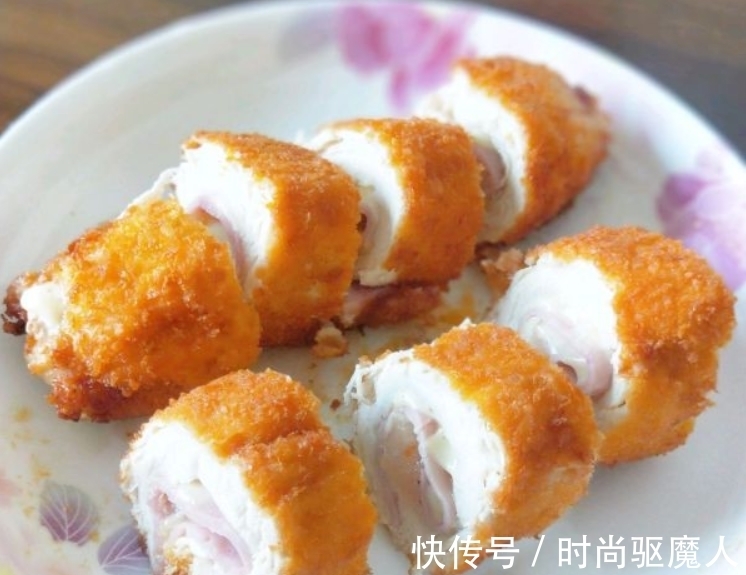 美味|教你在家做超级美味的芝士鸡肉卷,外皮酥脆流行馅,芝士控的福利