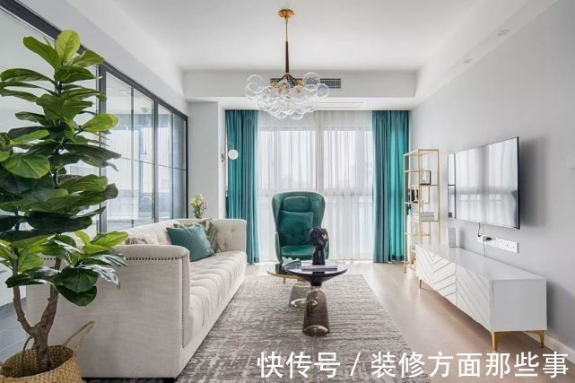 搭配|145平好喜欢客厅的设计和搭配呢，颜值特别高
