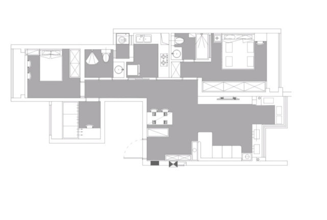 家具|70平蓝色美式风，让家具和软配成为空间的主角