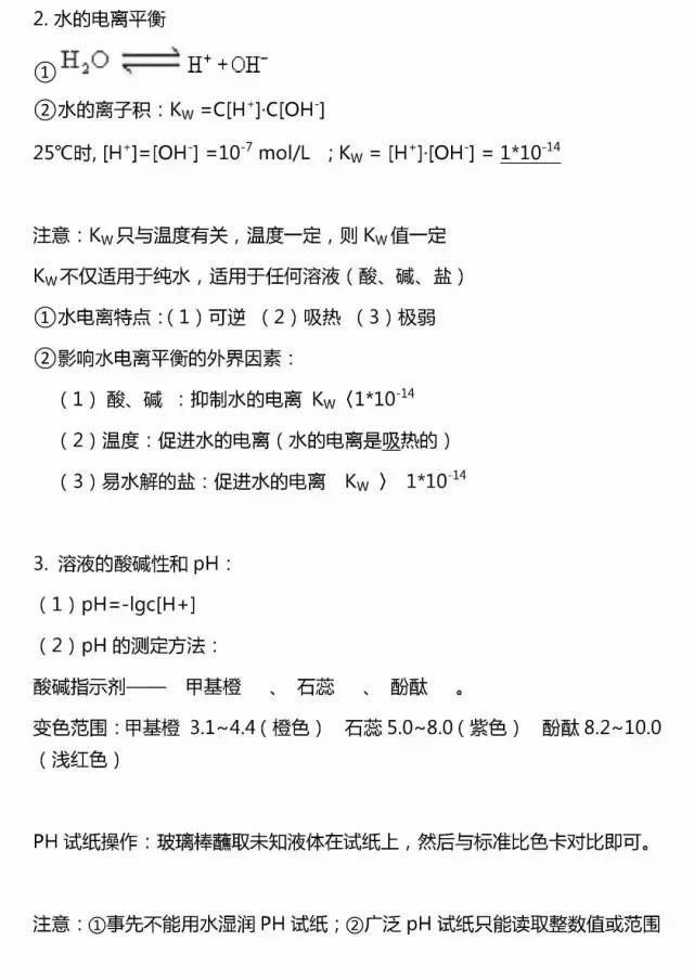 高中化学反应原理重难点知识总结