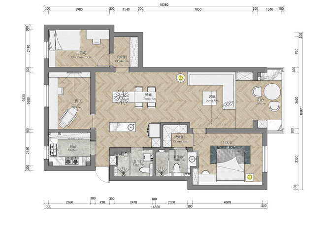 连通性|90㎡简约三居,秋日暖阳中的侘寂之美