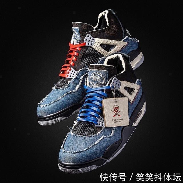 腰果花 致敬说唱巨星!这双牛仔腰果花AJ4只能看不能买