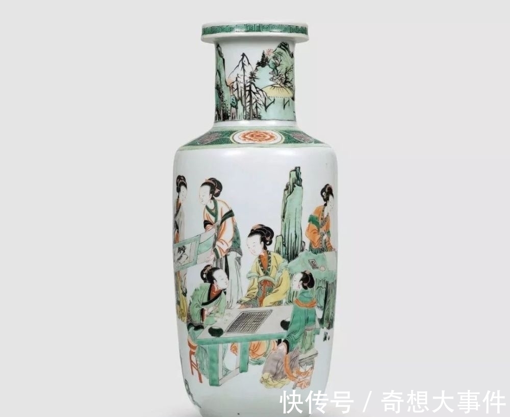 仕女&瓷器鉴定知识：康熙瓷器上的仕女图特点！